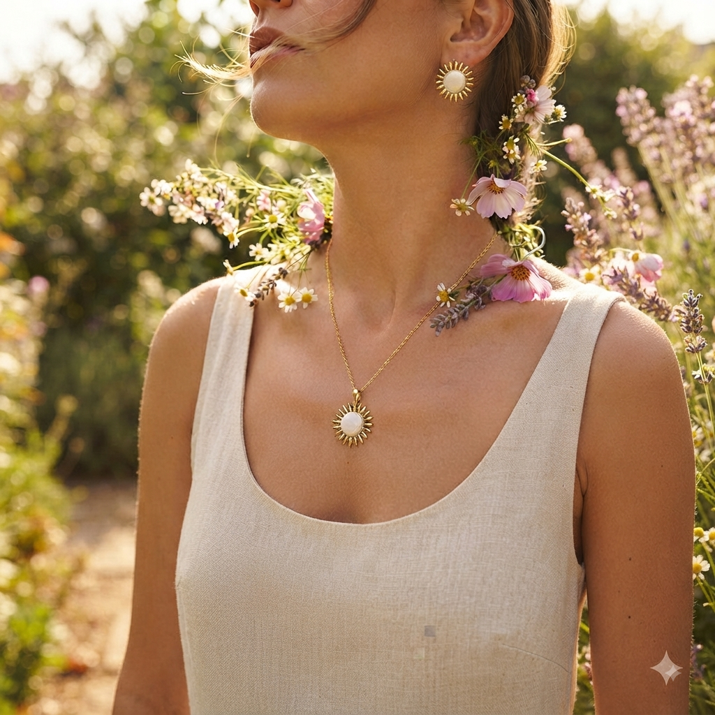 Conjunto Sol Dorado – Brillo Natural